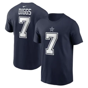 Trevon diggs dallas cowboys nike player name number t shirt Navy