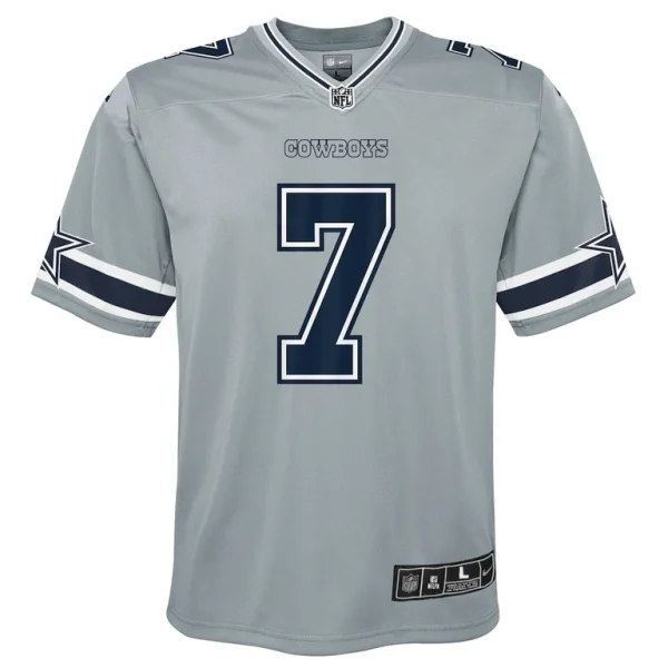 Trevon diggs dallas cowboys nike youth inverted game jersey Silver Yth M