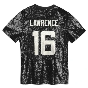 Trevor lawrence jacksonville jaguars girls youth sequin v neck fashion jersey Black Yth L