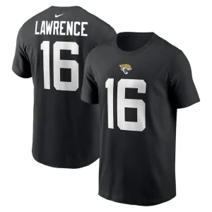 Trevor lawrence jacksonville jaguars nike player name number t shirt Black