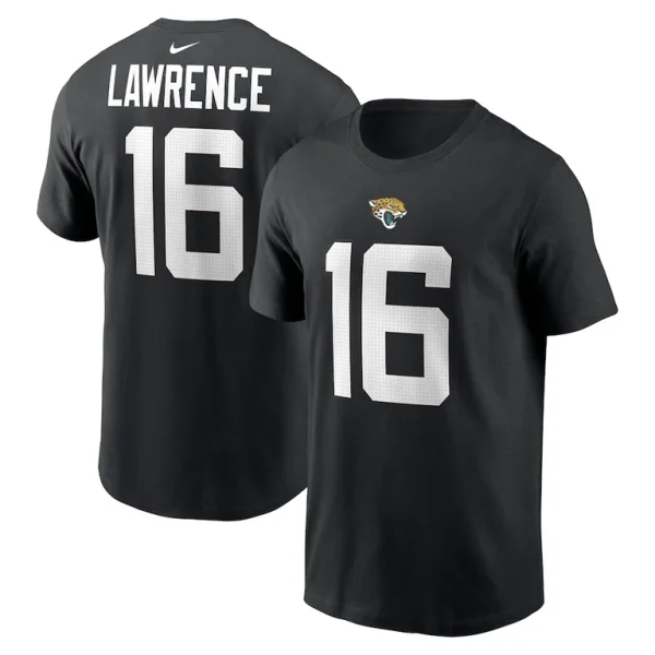 Trevor lawrence jacksonville jaguars nike player name number t shirt Black