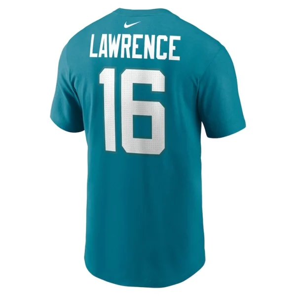 Trevor lawrence jacksonville jaguars nike player name number t shirt Teal L