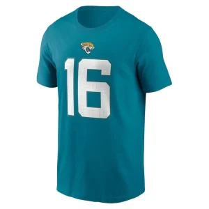 Trevor lawrence jacksonville jaguars nike player name number t shirt Teal M