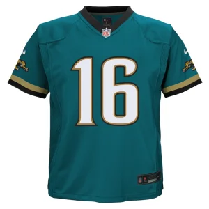 Trevor lawrence jacksonville jaguars nike preschool prowler throwback player game jersey Teal 56