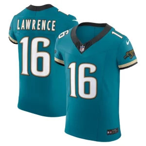 Trevor lawrence jacksonville jaguars nike prowler throwback vapor f.u.s.e. elite jersey Teal