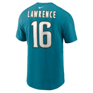 Trevor lawrence jacksonville jaguars nike throwback name number t shirt Teal L