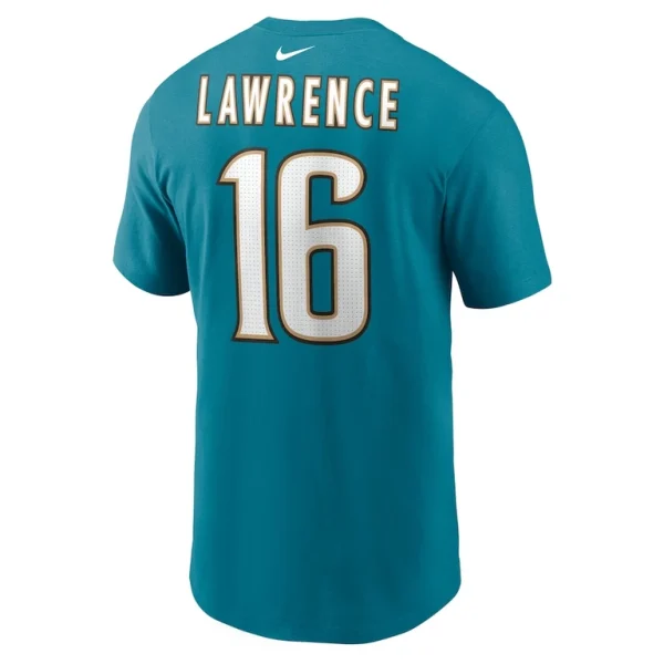 Trevor lawrence jacksonville jaguars nike throwback name number t shirt Teal L
