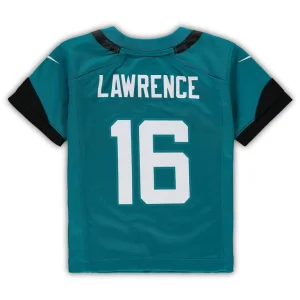 Trevor lawrence jacksonville jaguars nike toddler game jersey Teal 4T