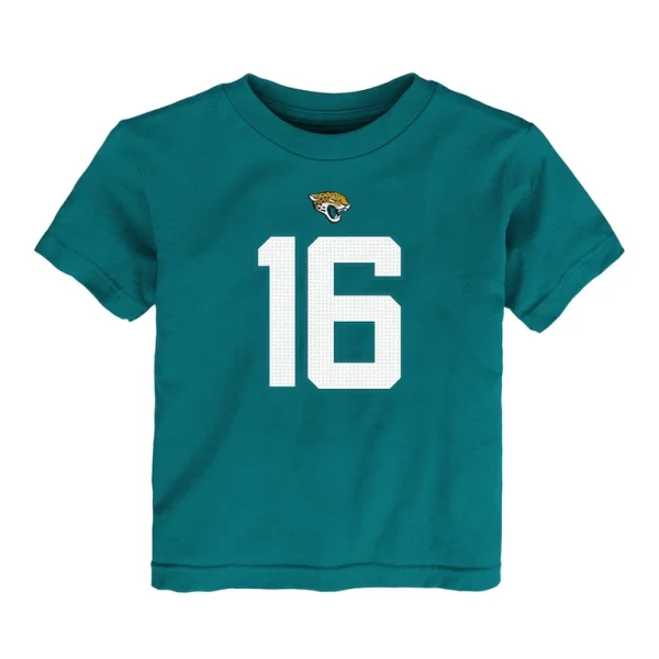 Trevor lawrence jacksonville jaguars nike toddler player name number t shirt Teal 3T