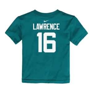 Trevor lawrence jacksonville jaguars nike toddler player name number t shirt Teal 4T