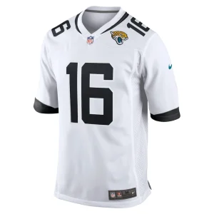 Trevor lawrence jacksonville jaguars nike white game jersey White M