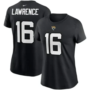 Trevor lawrence jacksonville jaguars nike womens name number t shirt Black