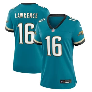 Trevor lawrence jacksonville jaguars nike womens prowler throwback game jersey Teal