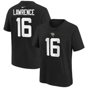 Trevor lawrence jacksonville jaguars nike youth player name number t shirt Black