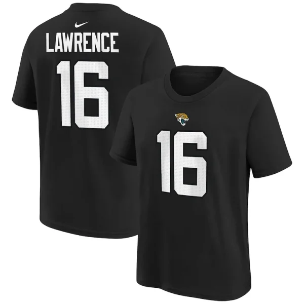 Trevor lawrence jacksonville jaguars nike youth player name number t shirt Black