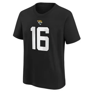 Trevor lawrence jacksonville jaguars nike youth player name number t shirt Black Yth M
