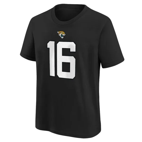 Trevor lawrence jacksonville jaguars nike youth player name number t shirt Black Yth M
