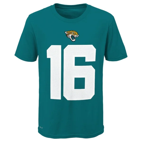Trevor lawrence jacksonville jaguars nike youth player pride name number t shirt Teal Yth M