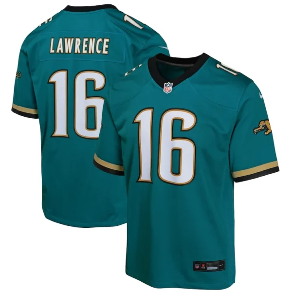 Trevor lawrence jacksonville jaguars nike youth prowler throwback player game jersey Teal