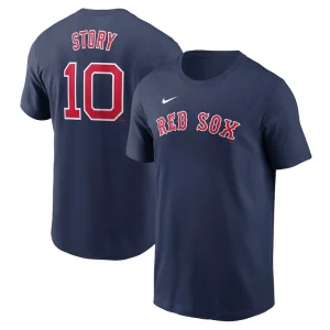 Trevor story boston red sox nike fuse name number t shirt Navy