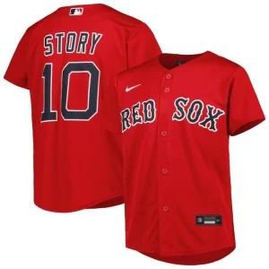 Trevor story boston red sox nike youth alternate replica player jersey Red