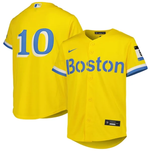 Trevor story boston red sox nike youth city connect replica player jersey Gold