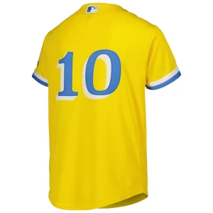 Trevor story boston red sox nike youth city connect replica player jersey Gold Yth L