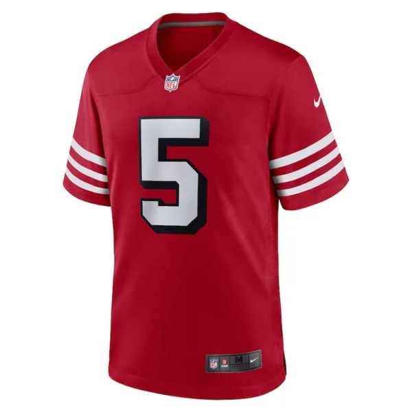 Trey lance san francisco 49ers nike alternate game jersey Scarlet M