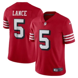 Trey lance san francisco 49ers nike alternate vapor limited jersey Scarlet