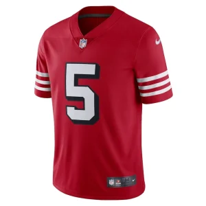 Trey lance san francisco 49ers nike alternate vapor limited jersey Scarlet M