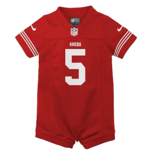 Trey lance san francisco 49ers nike infant romper game jersey Scarlet 3 6 MO