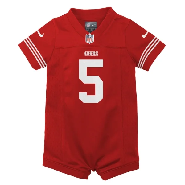 Trey lance san francisco 49ers nike infant romper game jersey Scarlet 3 6 MO