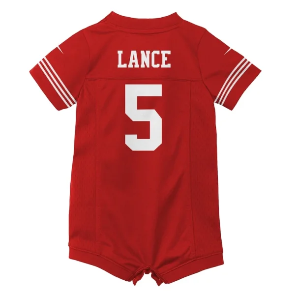 Trey lance san francisco 49ers nike infant romper game jersey Scarlet 6 9 MO