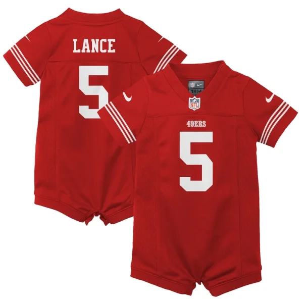 Trey lance san francisco 49ers nike infant romper game jersey Scarlet
