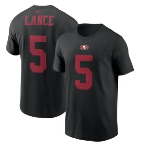 Trey lance san francisco 49ers nike name number t shirt Black