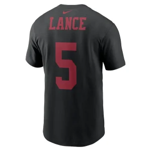 Trey lance san francisco 49ers nike name number t shirt Black L