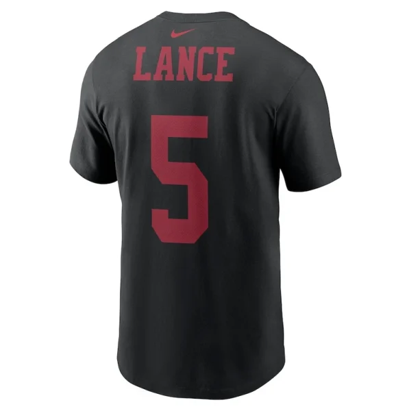 Trey lance san francisco 49ers nike name number t shirt Black L