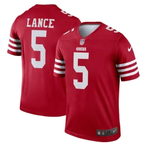Trey lance san francisco 49ers nike team legend player performance top Scarlet