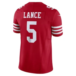 Trey lance san francisco 49ers nike vapor f.u.s.e. limited jersey Scarlet L