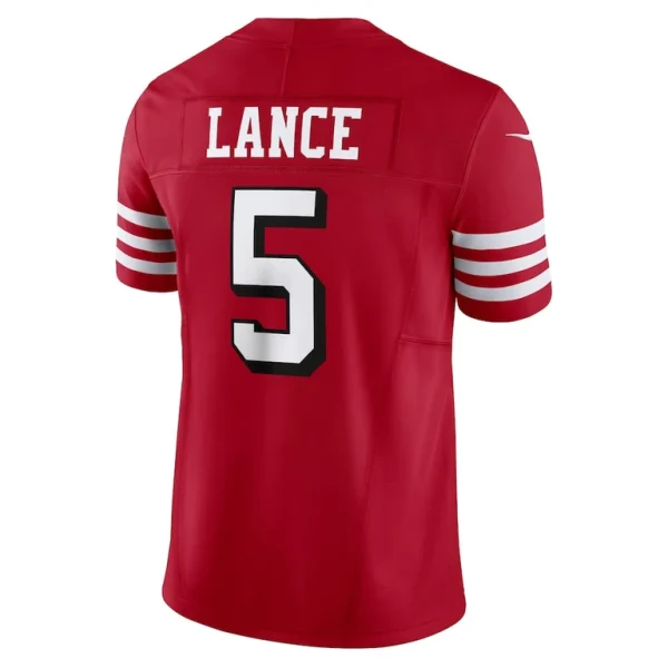 Trey lance san francisco 49ers nike vapor f.u.s.e. limited jersey Scarlet L