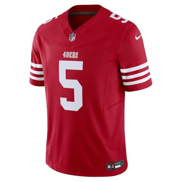 Trey lance san francisco 49ers nike vapor f.u.s.e. limited jersey Scarlet M