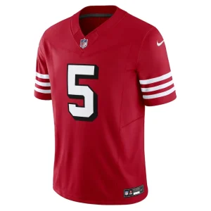 Trey lance san francisco 49ers nike vapor f.u.s.e. limited jersey Scarlet M