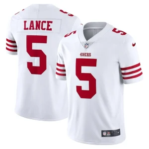 Trey lance san francisco 49ers nike vapor limited jersey White