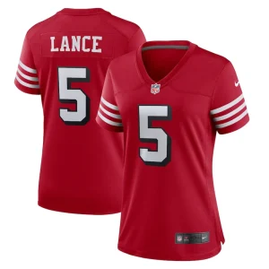 Trey lance san francisco 49ers nike womens alternate game jersey Scarlet