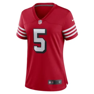 Trey lance san francisco 49ers nike womens alternate game jersey Scarlet M