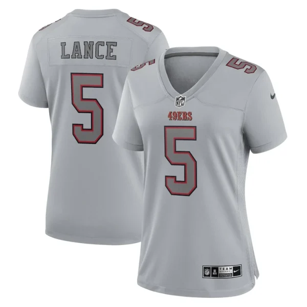 Trey lance san francisco 49ers nike womens atmosphere fashion game jersey Gray