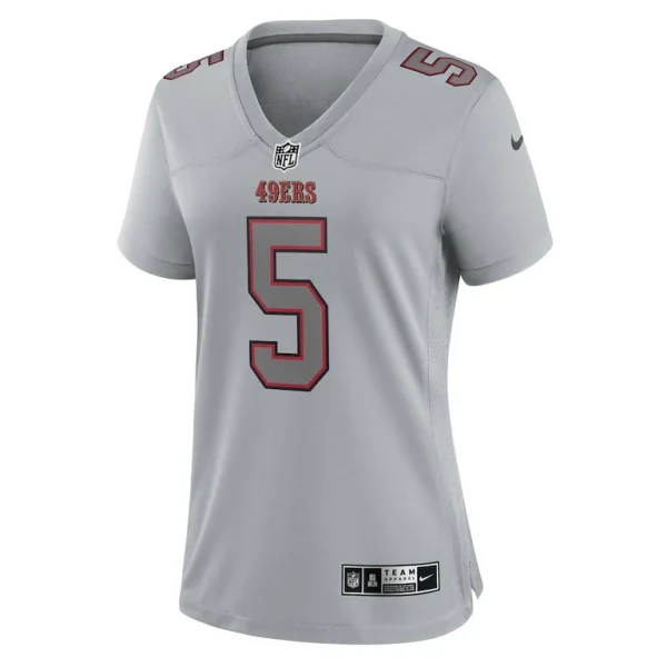 Trey lance san francisco 49ers nike womens atmosphere fashion game jersey Gray M