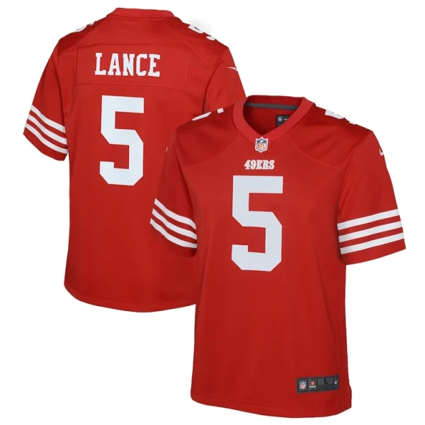 Trey lance san francisco 49ers nike youth game jersey Scarlet