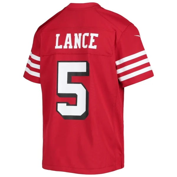 Trey lance san francisco 49ers nike youth game jersey Scarlet Yth L