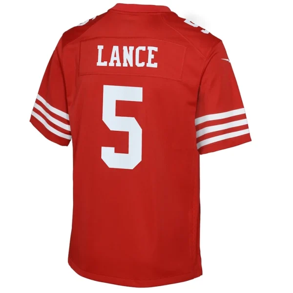 Trey lance san francisco 49ers nike youth game jersey Scarlet Yth L